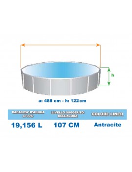 Piscina Tonda Ultra XTR Frame 488 x H.122 cm INTEX 26326