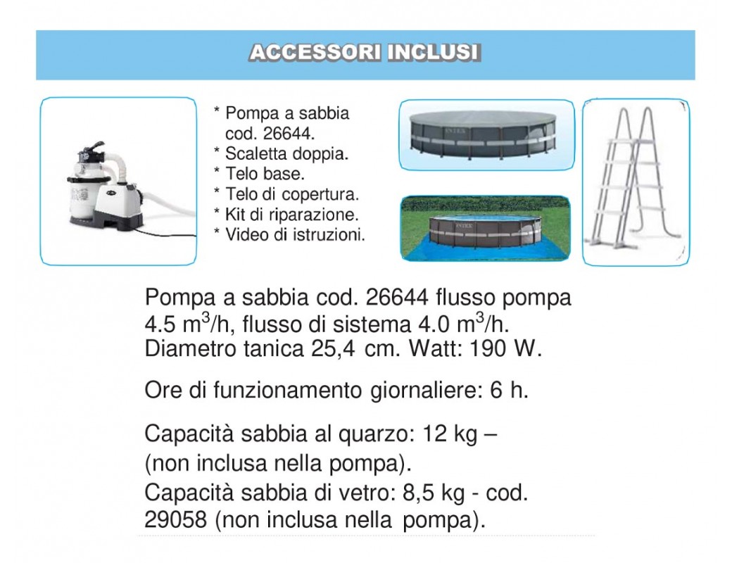 Piscina Tonda Ultra XTR Frame 488 x H.122 cm INTEX 26326