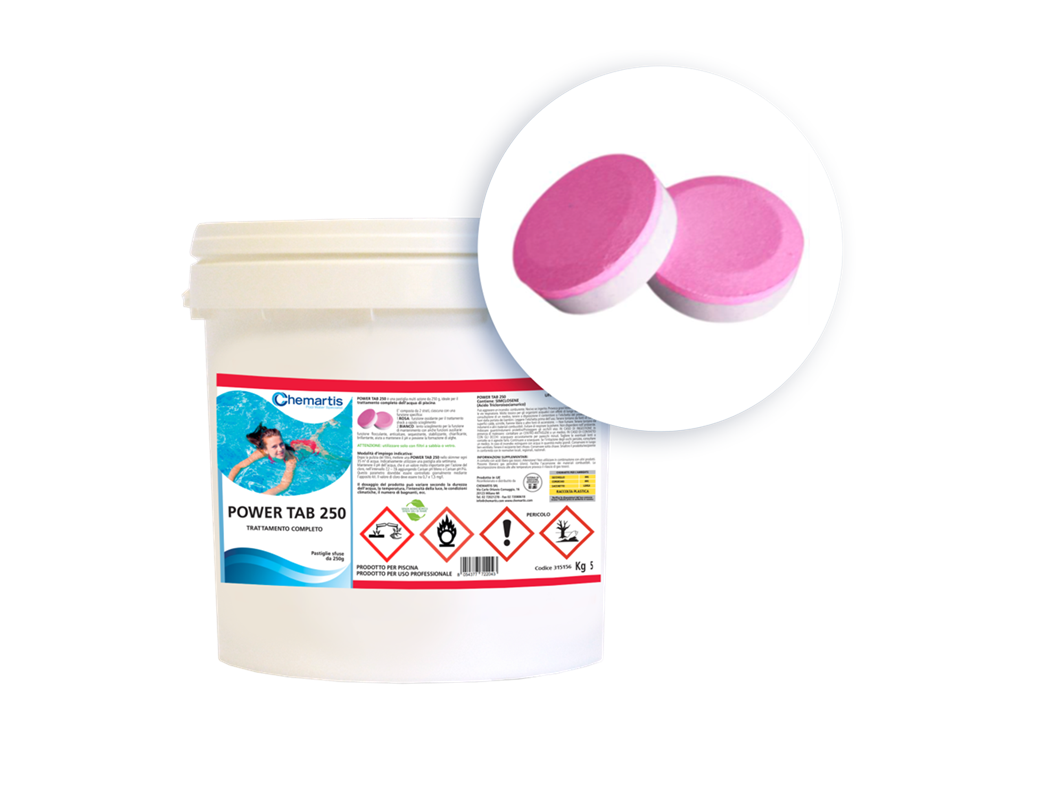 Pastiglie di cloro 10 azioni "POWER TAB" -- 5 kg --