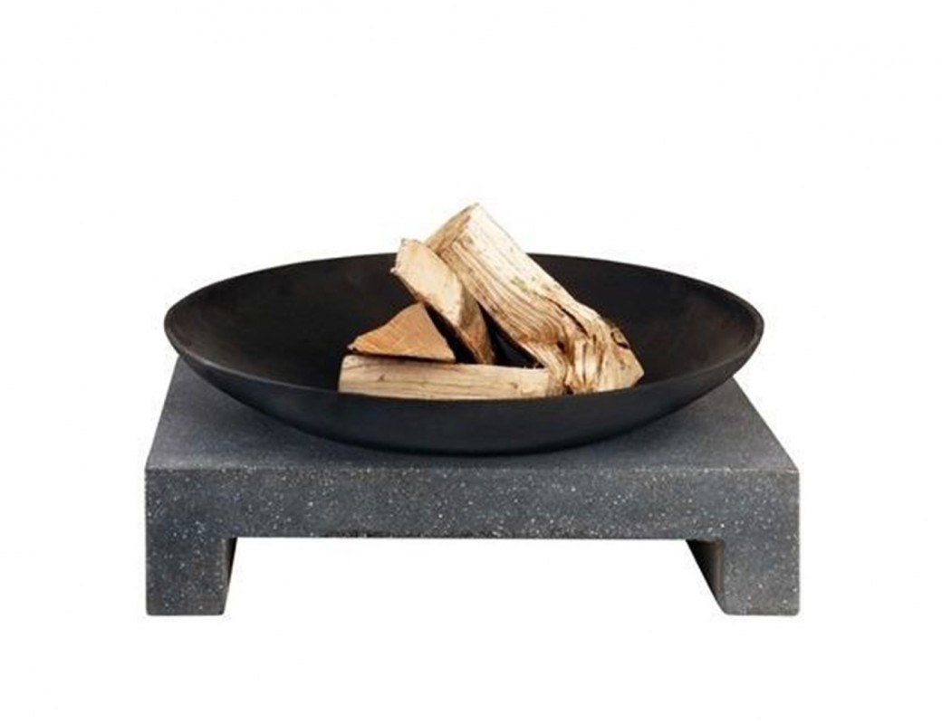 Braciere con base rettangolare in granito da esterno Ø 59 cm