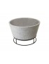 Braciere in ceramica effetto cemento con supporto da esterno Ø 47 cm