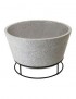 Braciere in ceramica effetto cemento con supporto da esterno Ø 47 cm
