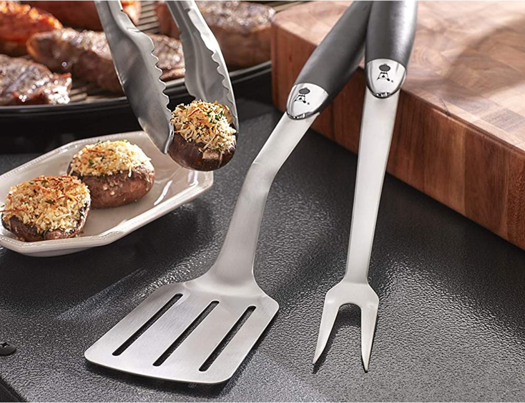 Weber Kit tre accessori con spatola, pinza e forchettone 6630