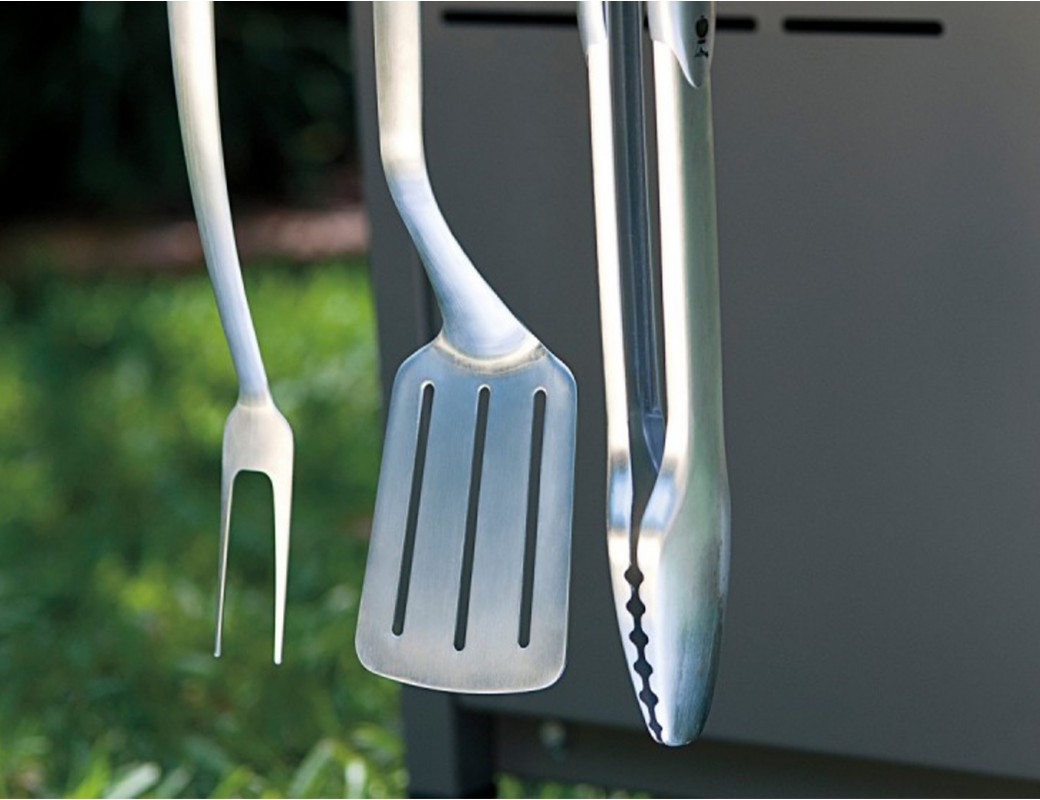Weber Kit tre accessori con spatola, pinza e forchettone 6630