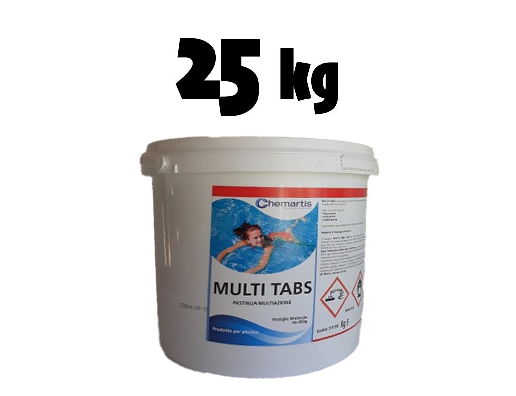 Pastiglie di cloro 4 azioni "MULTI TABS" -- 25 kg --
