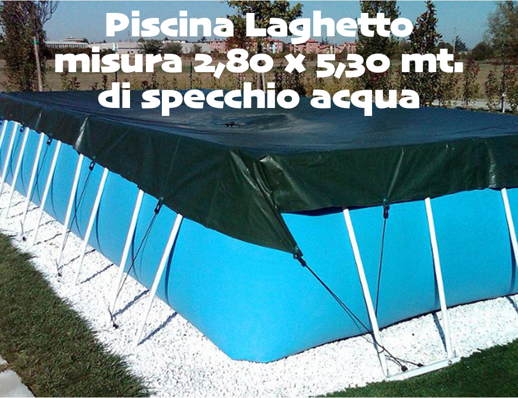 Telo di copertura invernale Laghetto per piscine con misura 2.80 X 5.30
