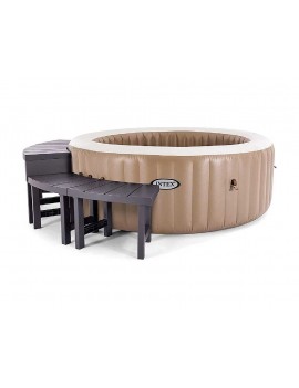 INTEX Panchina per spa rotonda 4 posti - 2 pezzi medi + 2 pezzi alti 28515