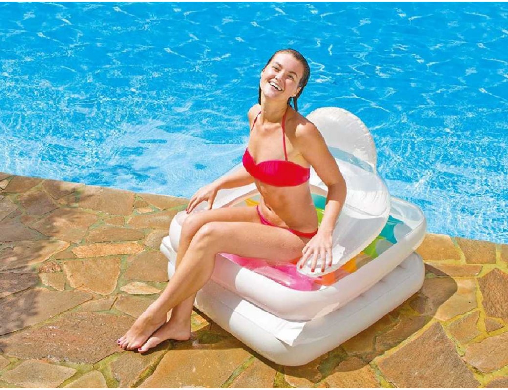 INTEX Gonfiabile Materassino/Poltrona con schienale pieghevole 58847
