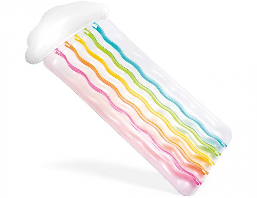 INTEX Gonfiabile Materassino Arcobaleno Ondulato 56804