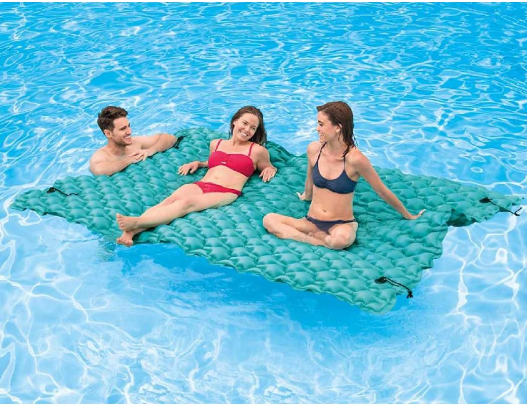 INTEX Gonfiabile Materassino Piatto Galleggiante con Cuscinetti 56841