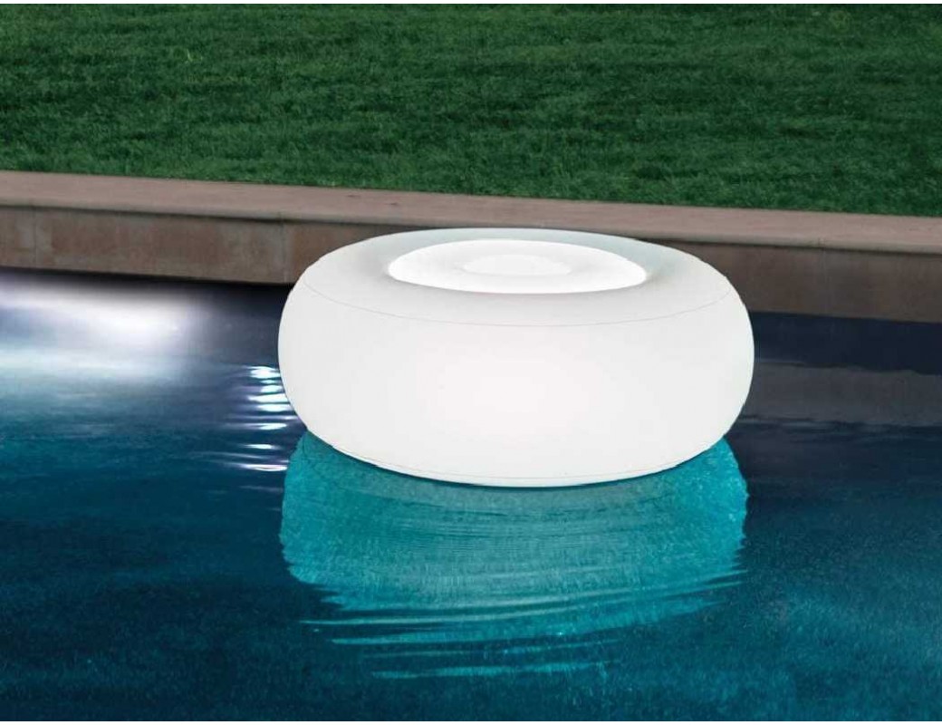 INTEX Poggia piedi luminoso con batterie ricaricabili 68697