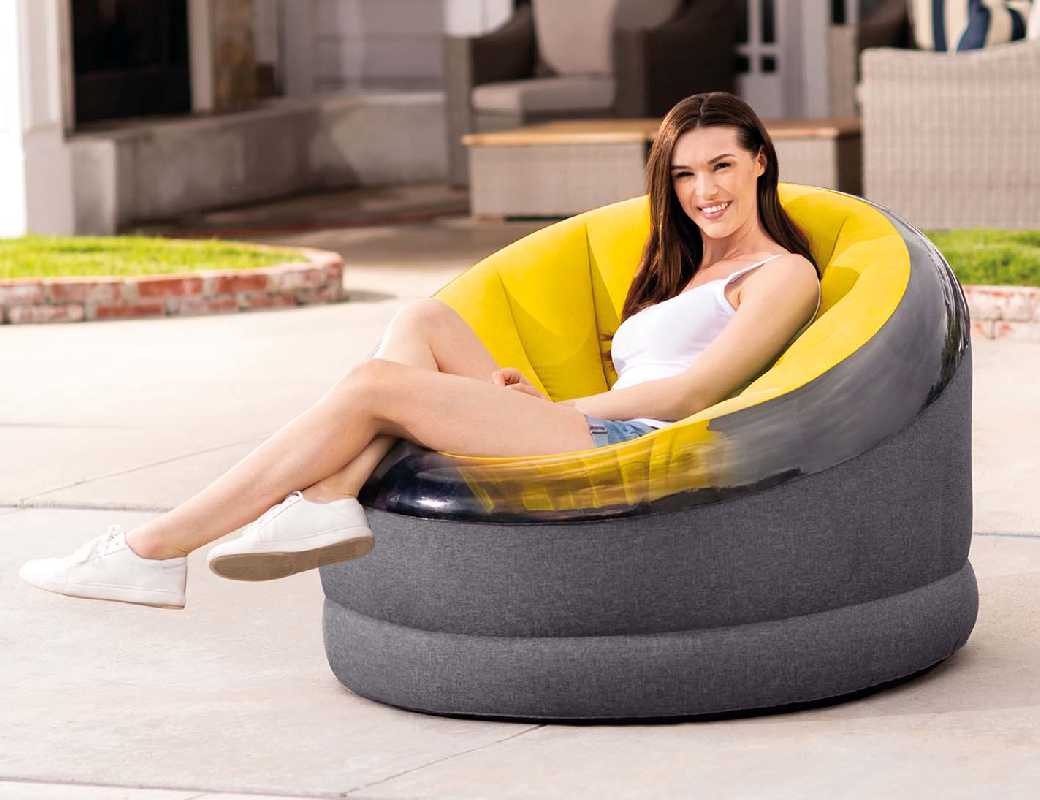 INTEX Poltrona Empire Gonfiabile Verde, Azzurra o Gialla 66582