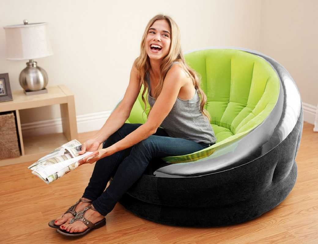 INTEX Poltrona Empire Gonfiabile Arancione, Verde o Fuxia 68582