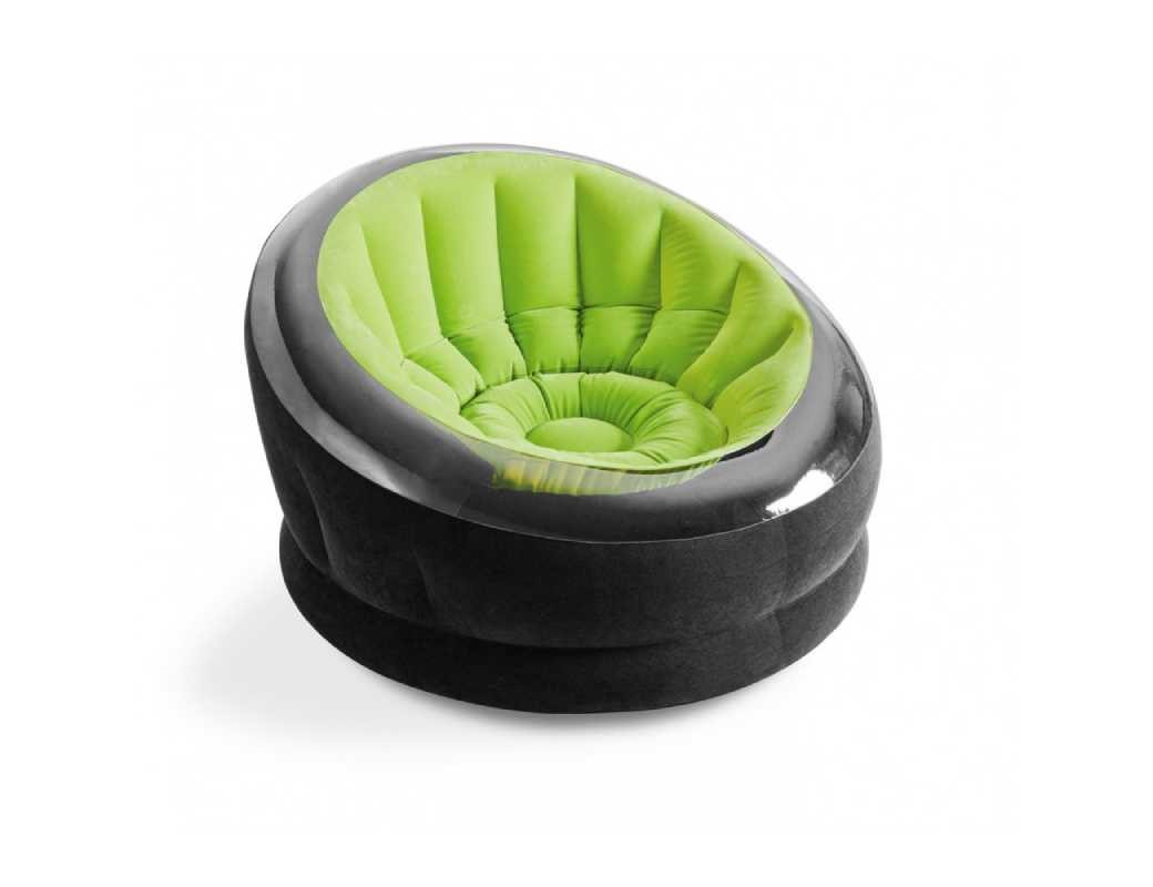 INTEX Poltrona Empire Gonfiabile Arancione, Verde o Fuxia 68582
