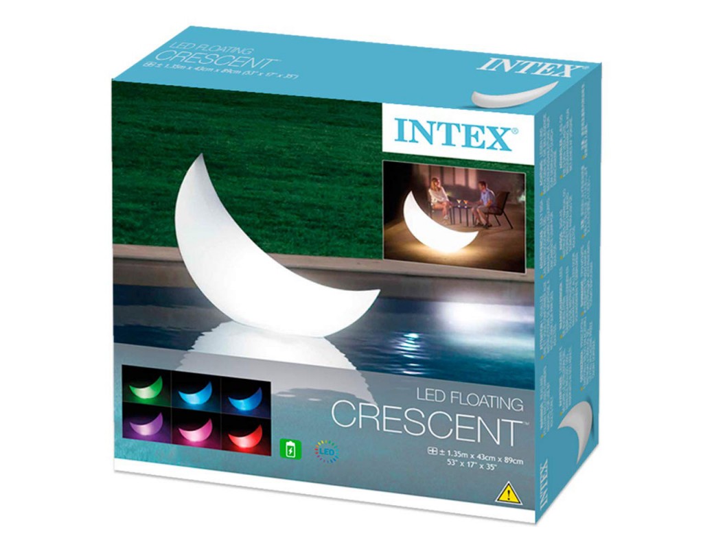 INTEX Mezza luna luminosa con batterie ricaricabili 68693