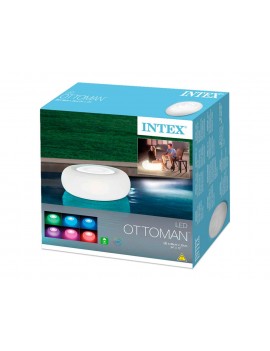 INTEX Poggia piedi luminoso con batterie ricaricabili 68697