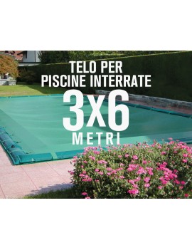 Telo di copertura invernale INTERRATE - 3,00 x 6,00 - di specchio acqua - compreso di tubolari (salsicciotti)