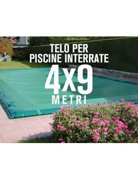 Telo di copertura invernale INTERRATE - 4,00 x 9,00 - di specchio acqua - compreso di tubolari (salsicciotti)