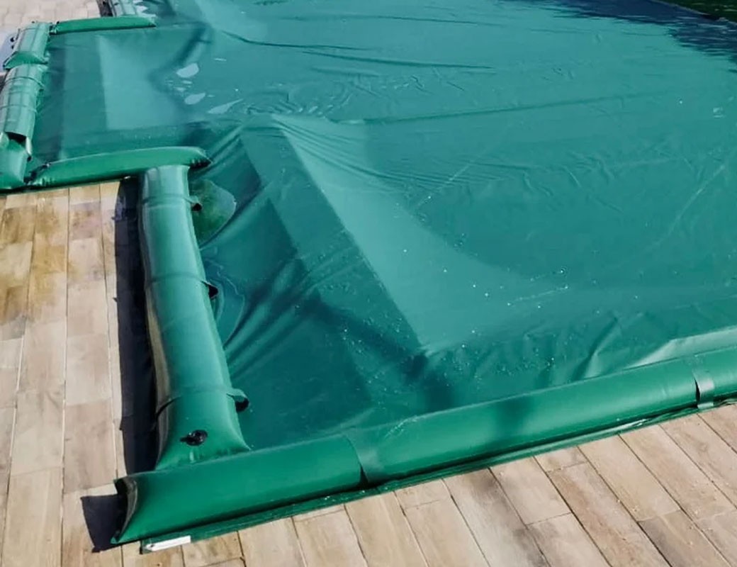 Telo di copertura invernale INTERRATE - 7,00 x 14,00 - di specchio acqua - compreso di tubolari (salsicciotti)