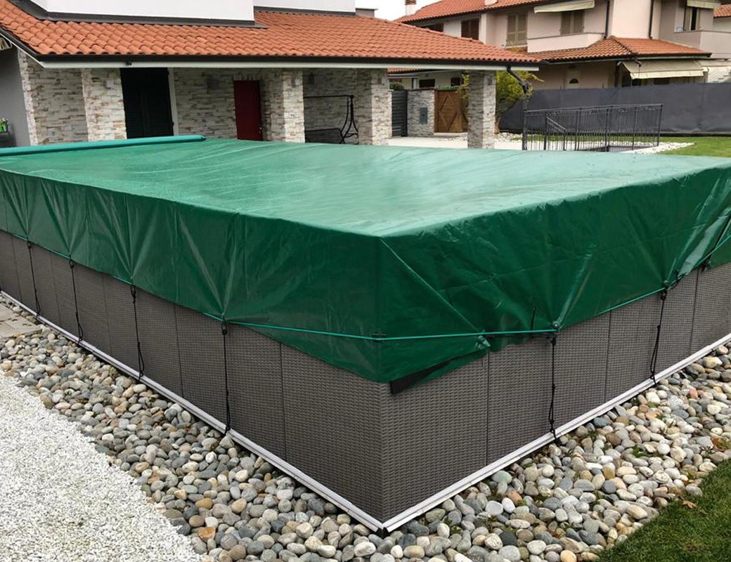 Telo di copertura invernale LAGHETTO - 3,00 x 7,00 - di specchio acqua