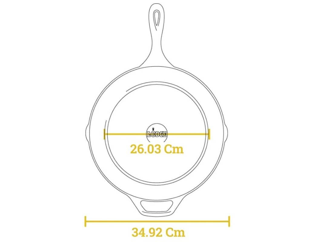 LODGE Padella in ghisa 33,66 cm