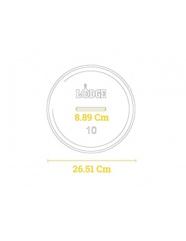 LODGE Barca da campeggio in ghisa profonda 4,7 litri / 25,4 cm