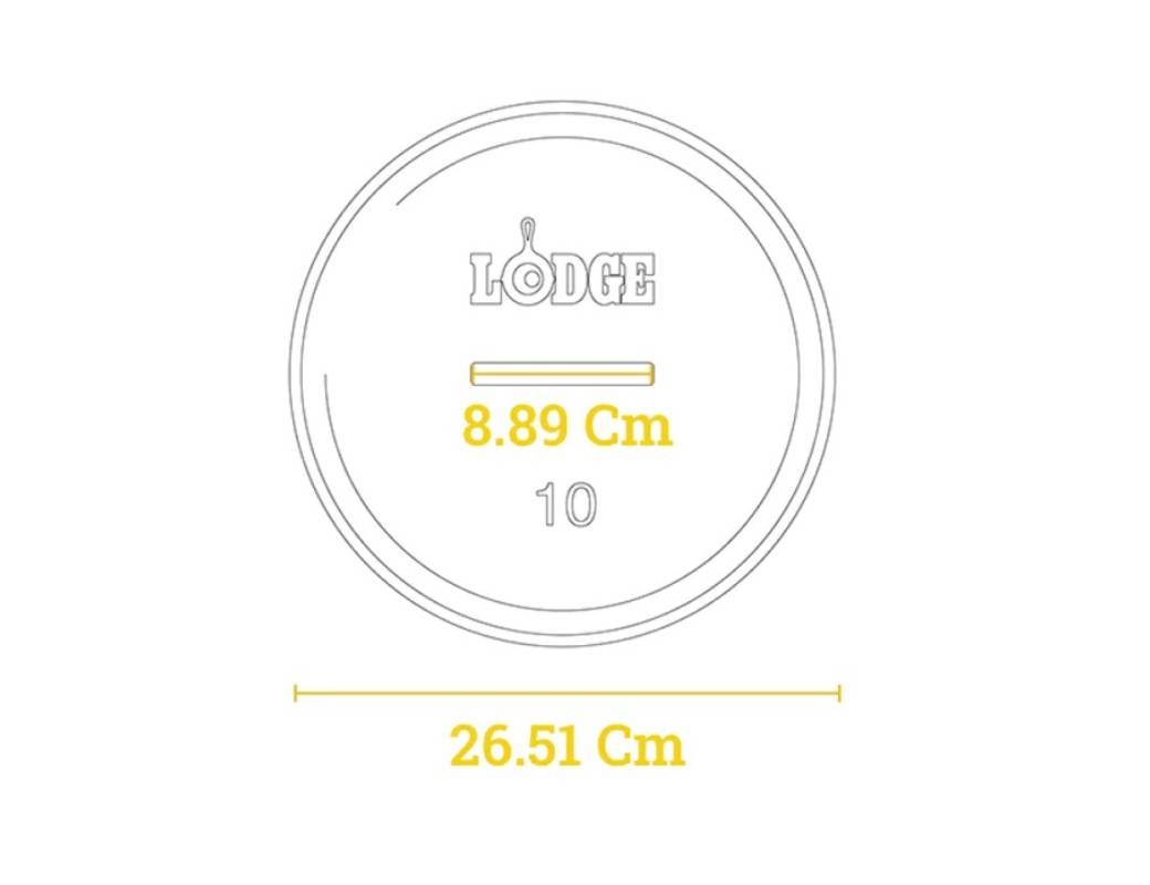 LODGE Barca da campeggio in ghisa profonda 4,7 litri / 25,4 cm