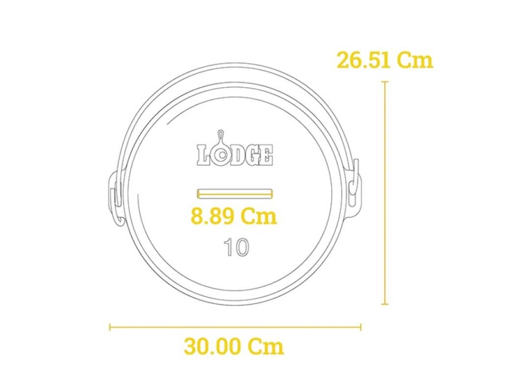 LODGE Barca da campeggio in ghisa profonda 4,7 litri / 25,4 cm