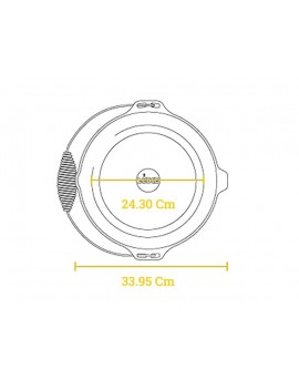 LODGE Casseruola in ghisa 6,62 lt con coperchio in ghisa e manico inox