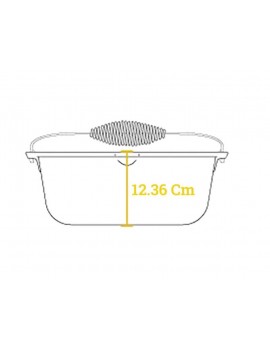 LODGE Casseruola in ghisa 6,62 lt con coperchio in ghisa e manico inox