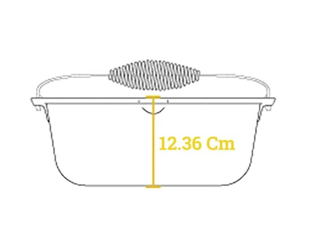 LODGE Casseruola in ghisa 6,62 lt con coperchio in ghisa e manico inox