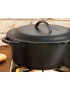 LODGE Casseruola in ghisa 6,62 lt con coperchio in ghisa e manico inox
