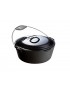 LODGE Casseruola in ghisa 6,62 lt con coperchio in ghisa e manico inox
