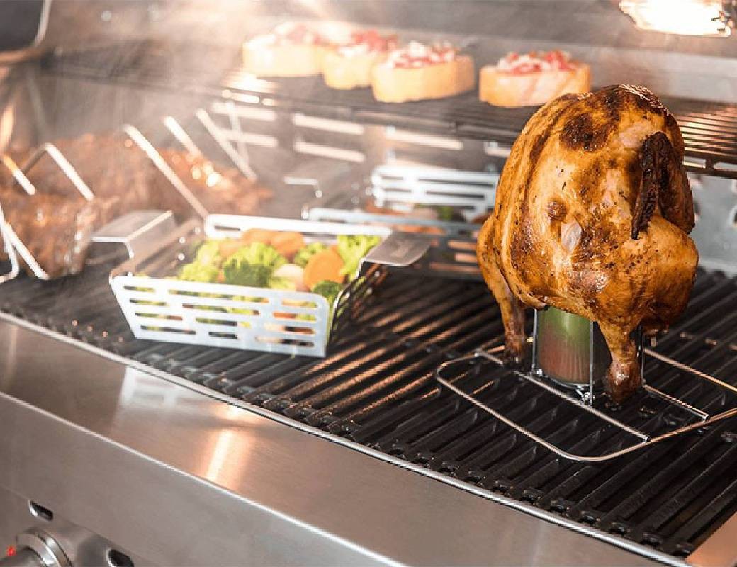 Char-Broil Grill + griglia per pollo in lattina di birra