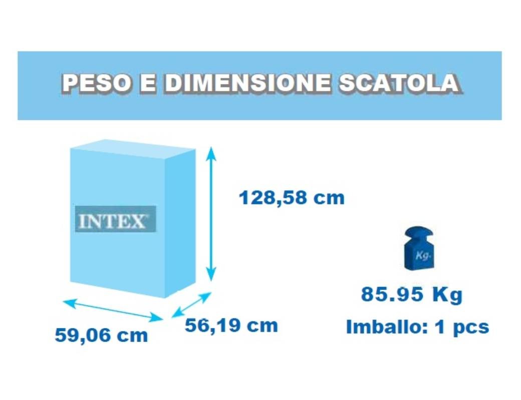 Piscina Rettangolare Prisma Frame 488 x 244 x H.107 cm INTEX 26792