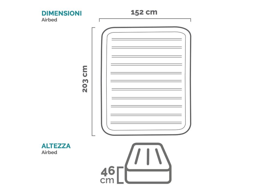 INTEX Materasso Matrimoniale Premaire 64906