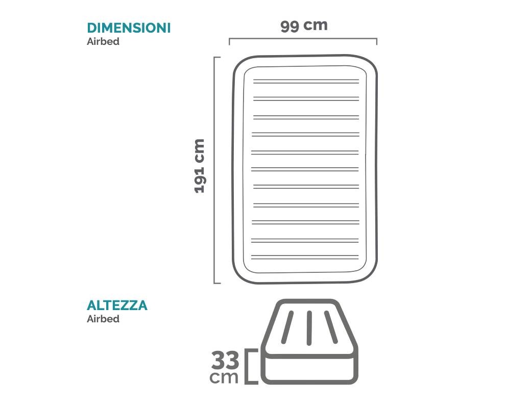 INTEX Materasso Singolo dura Beam Classic 67766