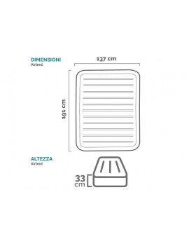 INTEX Materasso Una Piazza e Mezza Comfort Plush 67768