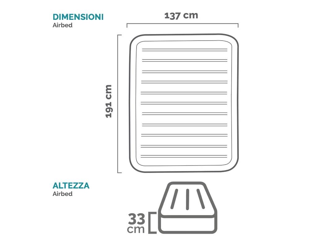 INTEX Materasso Una Piazza e Mezza Comfort Plush 67768