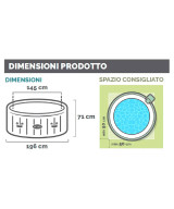 Pure Spa Verde Oliva misura 196 X 71 cm 4 posti INTEX 28426