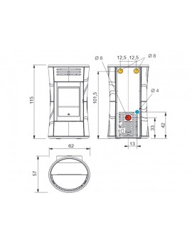 Stufa a pellet Edilkamin Cherie Up 11 Kw
