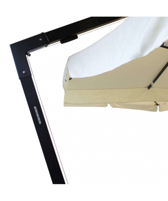 OMBRELLONE VENERE NERO DE LUXE P/L 3 X 3