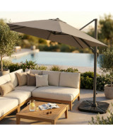 OMBRELLONE SATURNO ANTRACITE P/L 3 X 3 TELO GRIGIO