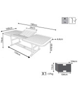 TAVOLO RETTANGOLARE 180/240X100 DOUBLE