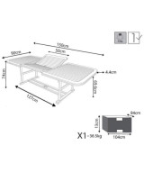 TAVOLO RETTANGOLARE 150/200X90 DOUBLE