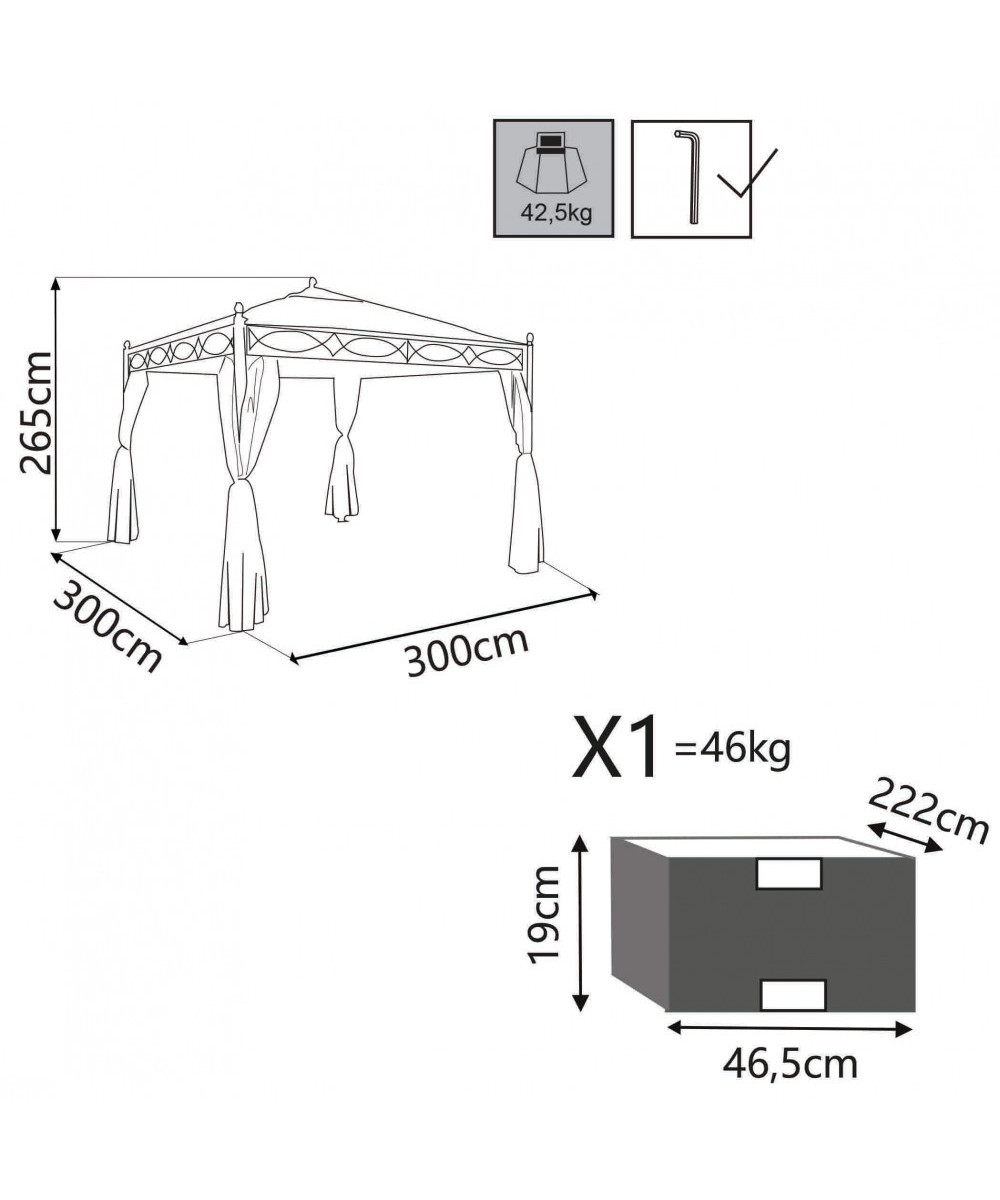 GAZEBO SIWA 3 X 3