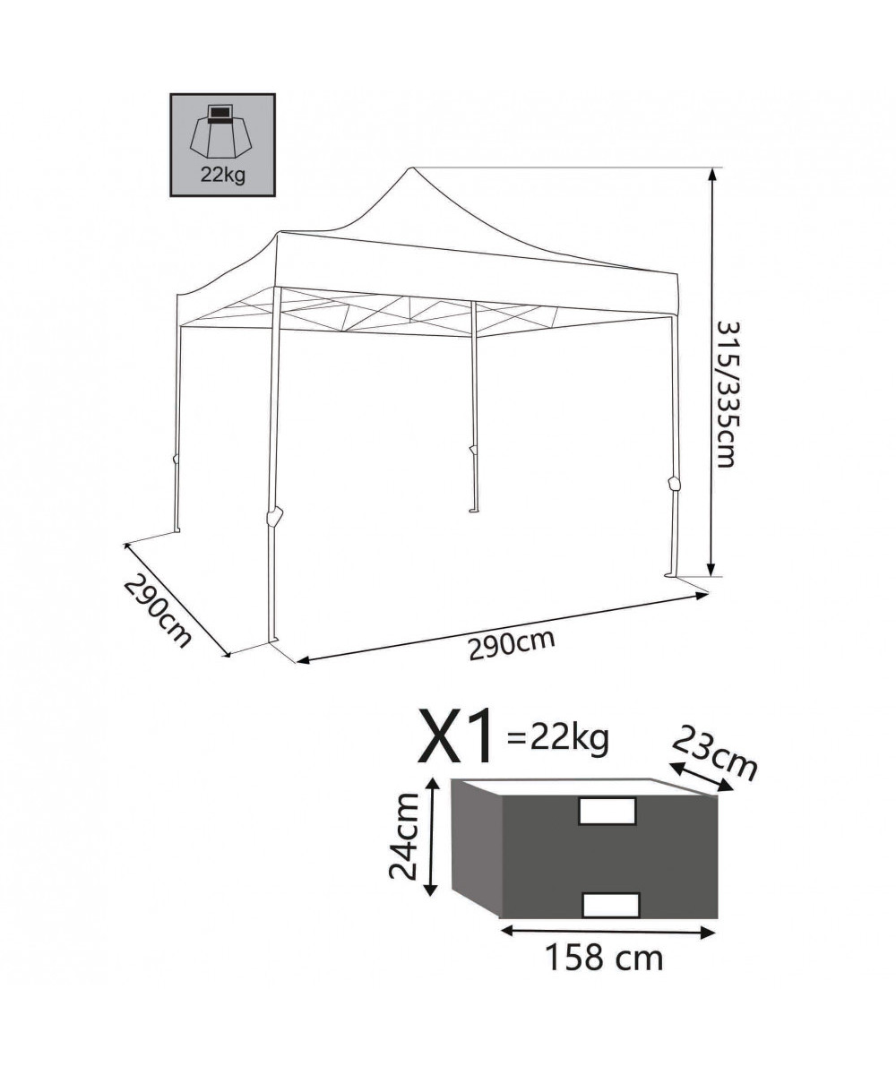 GAZEBO HOLIDAY 3 X 3