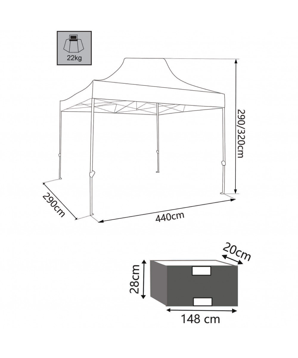 GAZEBO PARTY 3 X 4,5