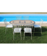 TAVOLO OVALE PERSE 160 X 90