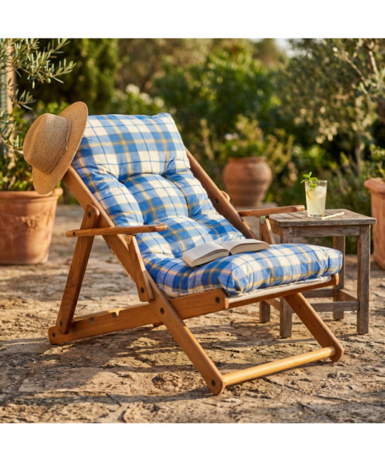 POLTRONA 3 POSIZIONI RELAX MIELE C/CUSCINO